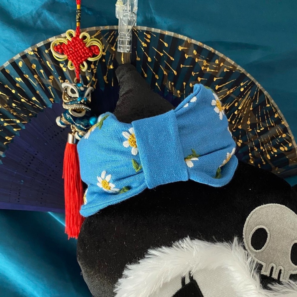 Blue Bow Headband